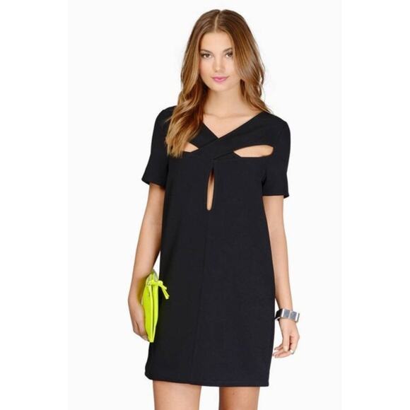 TOBI PIECE OF CAKE BLACK SHIFT MINI DRESS SIZE XS - Picture 1 of 7